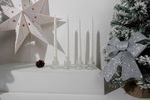 Candle MagicHome Christmas, 25 cm, pack of 4 pcs, white, spiral, twisted