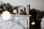 Dekorácia MagicHome Vianoce, Betlehem v knihe, LED, interiér, 13,5x8x9,5 cm