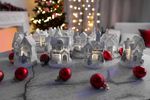 Decoration MagicHome Christmas, House, LED, indoor, 7x6x10 cm, Sellbox 12 pcs