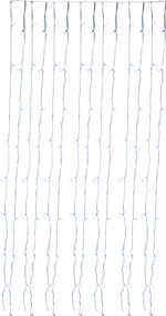 Reťaz MagicHome Vianoce Curtain, 160 LED studená biela, 230V, 50 Hz, 8 funkcií, časovač, osvetlenie, L-1,5 + 2 m