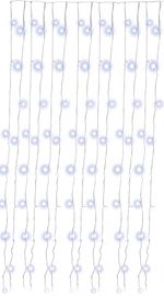 String lights MagicHome Curtain, 160 cool white LEDs, 230V, 50 Hz, 8 functions, timer, lighting, L-1