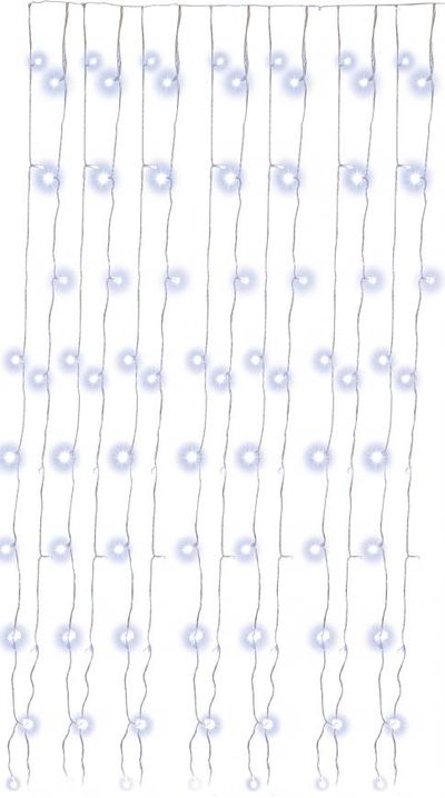 String lights MagicHome Curtain, 160 cool white LEDs, 230V, 50 Hz, 8 functions, timer, lighting, L-1
