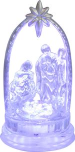 Decoration MagicHome Christmas, Nativity Scene, color-changing, LED, acrylic, Sellbox 12 pcs