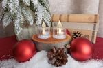 Gyertya MagicHome, karácsonyi, LED meleg fehér, villogó, 3,6x5 cm, Eladási egység 12 db