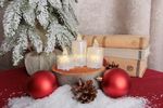 Candle MagicHome Christmas, set of 3 pcs, LED warm white, simple lighting, 3.7x5/6.5/8 cm
