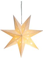 Decoration MagicHome Christmas, Star, paper, 10 LED warm white, 2xAA, steady light, 40 cm