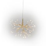 Decoration MagicHome Christmas, Fireworks, 72 LED warm white, steady light, hanging, gold, 25 cm