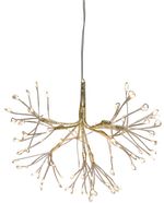 Decoration MagicHome Christmas, Fireworks, 72 LED warm white, steady light, hanging, gold, 25 cm