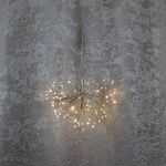 Dekorácia MagicHome Vianoce, ohňostroj, 72 LED teplá biela, jednoduché svietenie, závesná, zlatá, 25 cm