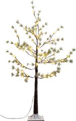 Tree MagicHome Christmas, Pine, 48 warm white LED, simple lighting, snowy, 120 cm