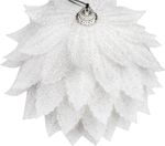 Decoration MagicHome Christmas, Ball, white, with glitter, 10 cm