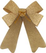 Decoration MagicHome Christmas, Bow, gold, 13x21 cm