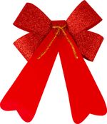 Decoration MagicHome Christmas, Bow, red, 13x21 cm
