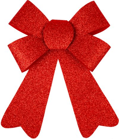Decoration MagicHome Christmas, Bow, red, 13x21 cm