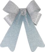 Decoration MagicHome Christmas, Bow, silver, 13x21 cm