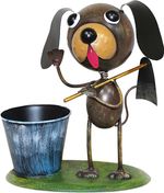 Decoration MagicHome Mecco, Dog with Hoe, metal, 27x16x29 cm