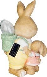 Decoration MagicHome, Rabbit with Baby and Egg, ceramic, 17.8x25.5x39 cm