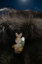 Decoration MagicHome, Rabbit with Baby and Egg, ceramic, 17.8x25.5x39 cm