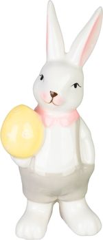Decoration MagicHome, Rabbit with an Egg, Easter, 6.3x6.5x14.9 cm