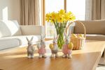 Decoration MagicHome, Doe with an Egg, Easter, 4.7x6x12.7 cm