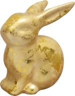 Decoration MagicHome, Rabbit, golden, Easter, 6x7x10 cm