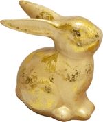 Decoration MagicHome, Rabbit, golden, Easter, 6x7x10 cm