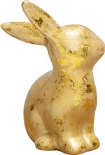 Dekorácia MagicHome, Zajačik, zlatý, veľkonočný, 4,2x5,5x8,2 cm