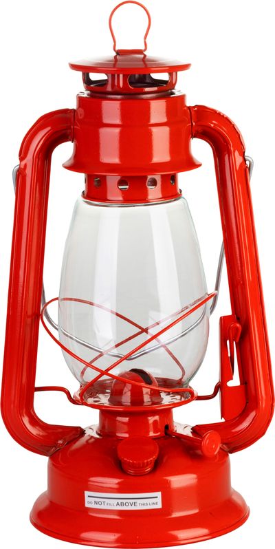 Lantern, 300 mm, kerosene, red