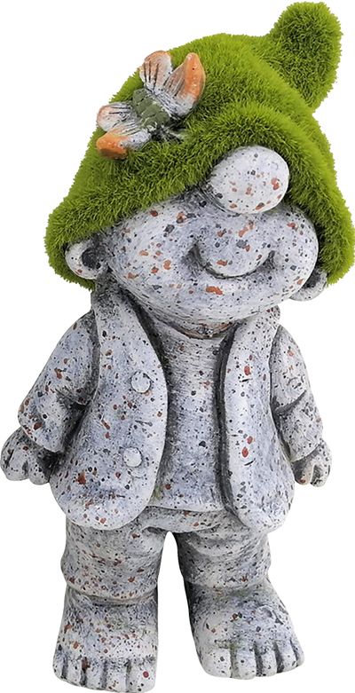 Decoration MagicHome, Boy with green hat, ceramics, 9.5x6.5x17.8 cm