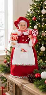 Decoration MagicHome Christmas, Mrs. Santa, textile, 16x26x45 cm