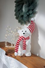 Decoration MagicHome Christmas, Bear, 14x14x37 cm
