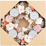 Christmas Wreath MagicHome, advent, pink-orange, 30 cm