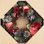 Hanging Christmas Wreath MagicHome, blue-red, 30 cm
