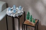 Christmas Wreath MagicHome, advent, blue-white, 30 cm