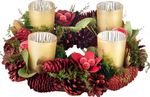 Wreath MagicHome Christmas, red, 30 cm