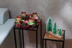Wreath MagicHome Christmas, red, 30 cm