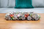 Wreath MagicHome Christmas, Advent, silver, 44 x 15 x 9 cm