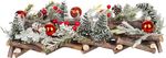 Ikebana MagicHome, Christmas, advent, natural, with small trees, 36x13x12 cm