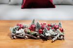 Ikebana MagicHome, Christmas, advent, natural, with small trees, 36x13x12 cm