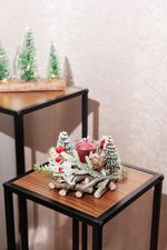 Wreath MagicHome Christmas, Advent, silver, 13 x 11 cm