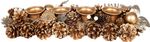 Wreath MagicHome Christmas, Advent, gold, 45 cm