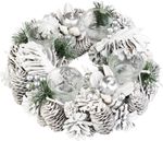 Koszorú MagicHome, karácsonyi, adventi, fehér, 32 cm