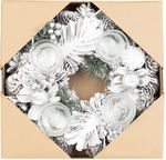 Wreath MagicHome Christmas, Advent, silver, 32 cm