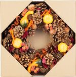 Wreath MagicHome Nature, autumn, orange, 30 cm