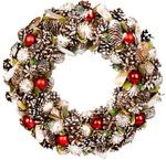 Wreath MagicHome Christmas, green, 50 cm