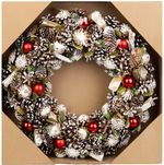 Hanging Christmas Wreath MagicHome, natural, 50 cm