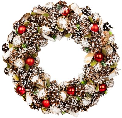Wreath MagicHome Christmas, green, 50 cm