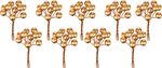 Decoration MagicHome Christmas, berries, gold, 9x9x4 cm, pack. 9pcs