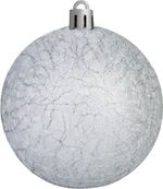 Balls MagicHome Christmas, 6 pcs, white, for Christmas tree, 8 cm