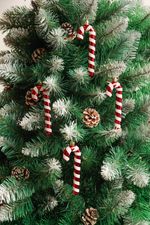 Decoration MagicHome Christmas, Christmas Lollipop, white-red, 12.5 cm, pack 6 pcs